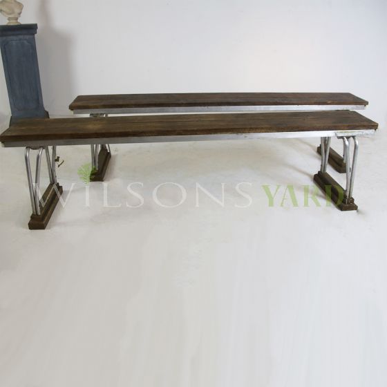 Reclaimed wooden benches