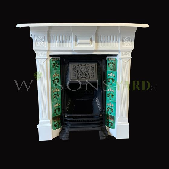 Splendid Victorian tiled cast iron fireplace