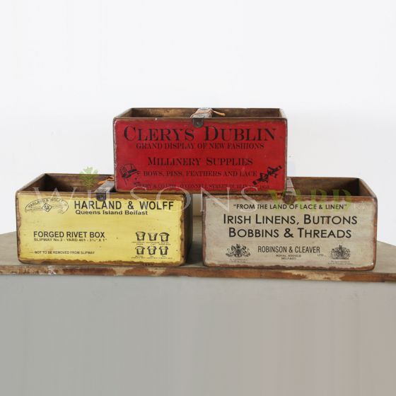 Vintage display boxes