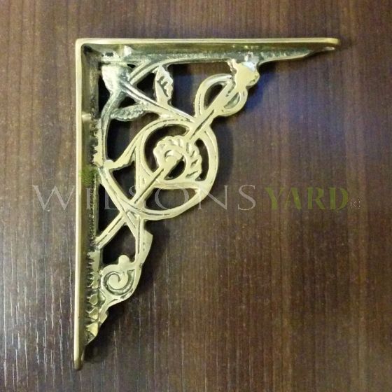 Pair of Brass Trellis Brackets