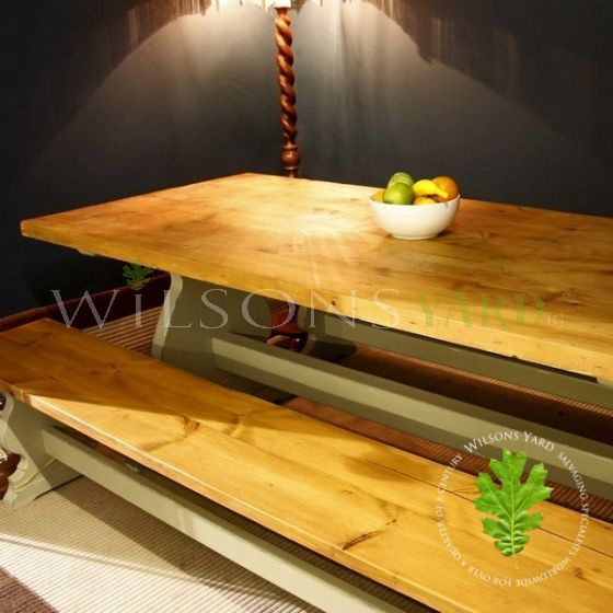 Restored Edwardian Pine Topped Table