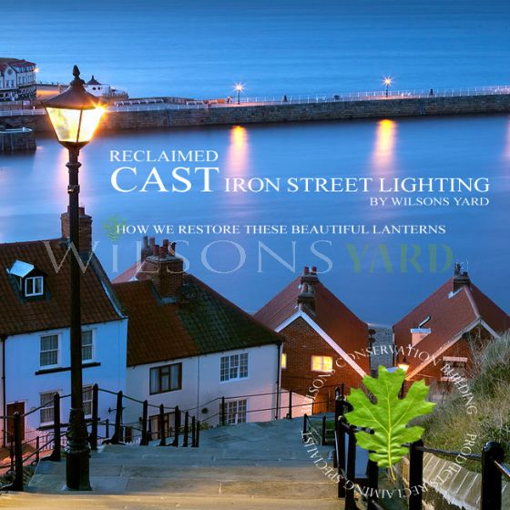  late 19th century cast iron lamp posts / street lights 