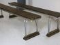 Vintage wooden benches