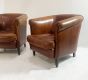 Pair of beautiful vintage leather club chairs