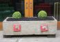 Antique stone garden trough planter