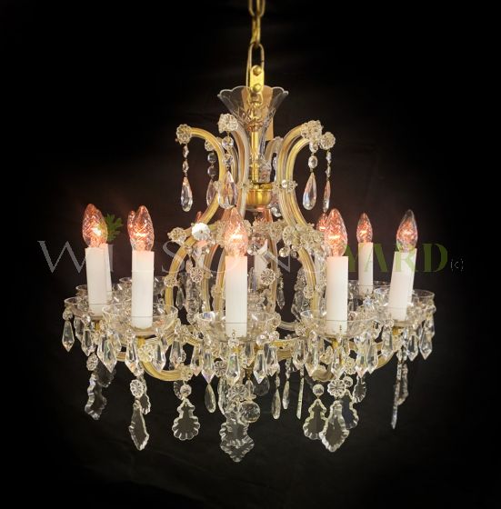 Pair of restored vintage Marie Teresa chandeliers